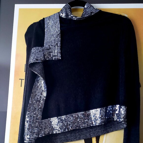 YA-YA cashmere wrap sequin wrap sweater. Size S - Picture 1 of 11